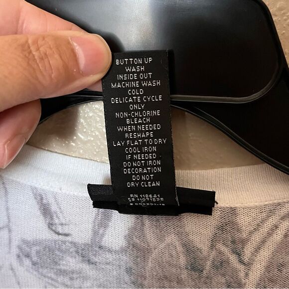 Lane Bryant 100% Cotton Floral Print Button Front V Neck Cardigan Size 18/20 - Picture 6 of 8